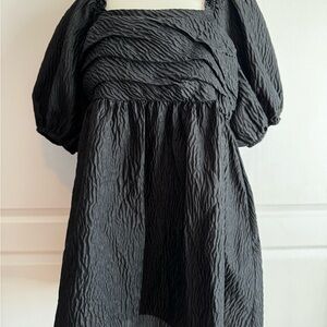 CROSBY by Mollie Burch Black Textured Mini Dress